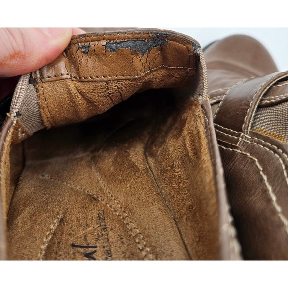 Natural Soul by Naturalizer Brown Carlo Oxford Faux Leather Bootie Size 6.5 - Picture 4 of 14